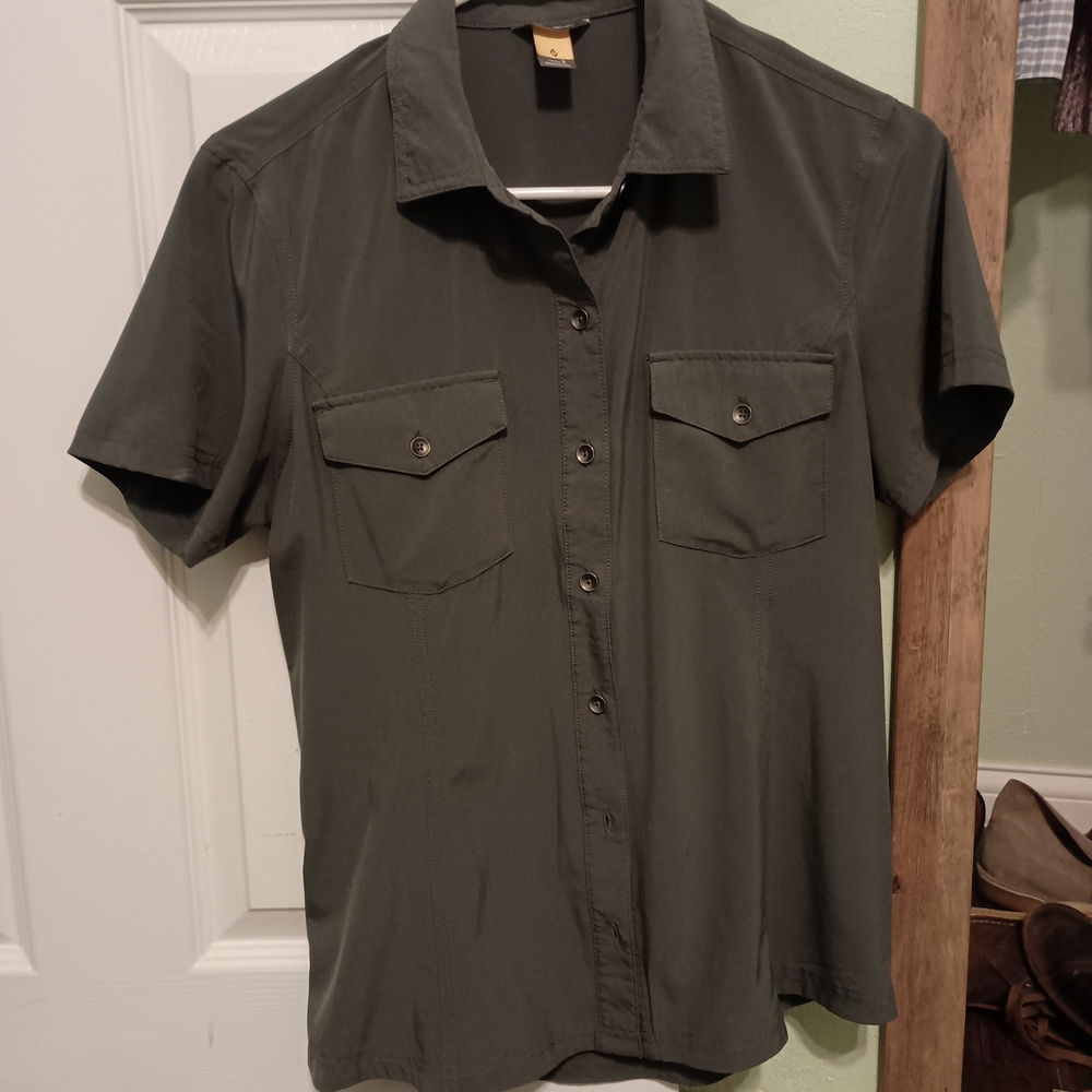 Eddie Bauer Dark Grey Short Sleeve Hiking Shirt